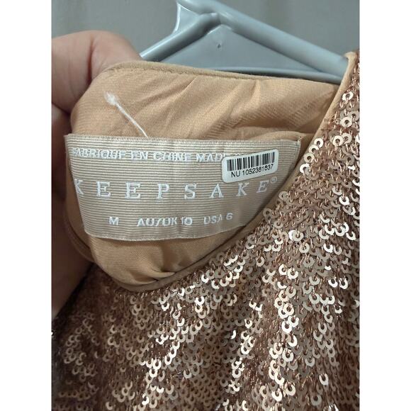 size 6 Keepsake rose gold sparkle sequence dress - Picture 3 of 8